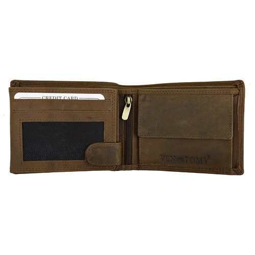 VEN-TOMY oil pull leather wallet